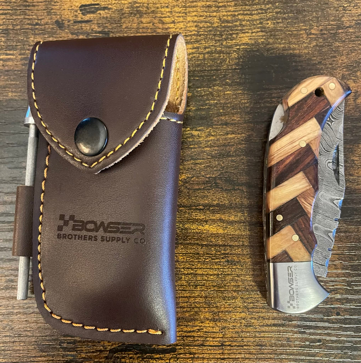 Damascus Pocket Knife