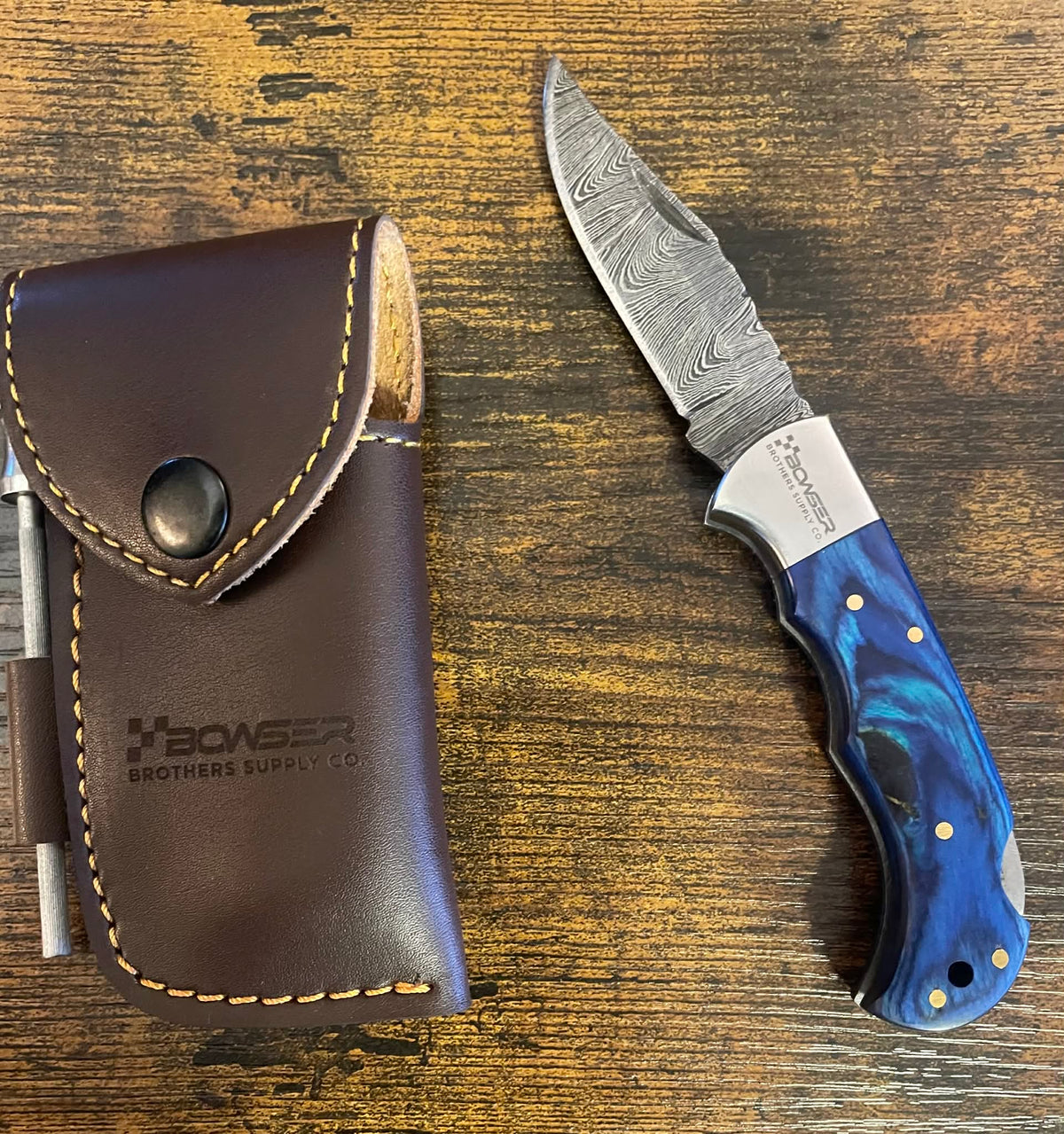 Damascus Pocket Knife