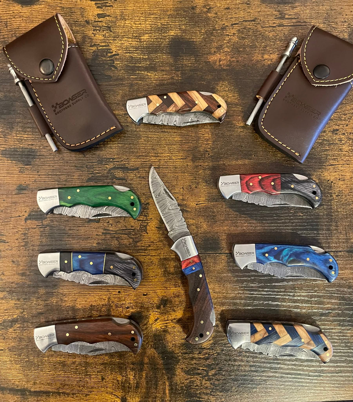 Damascus Pocket Knife