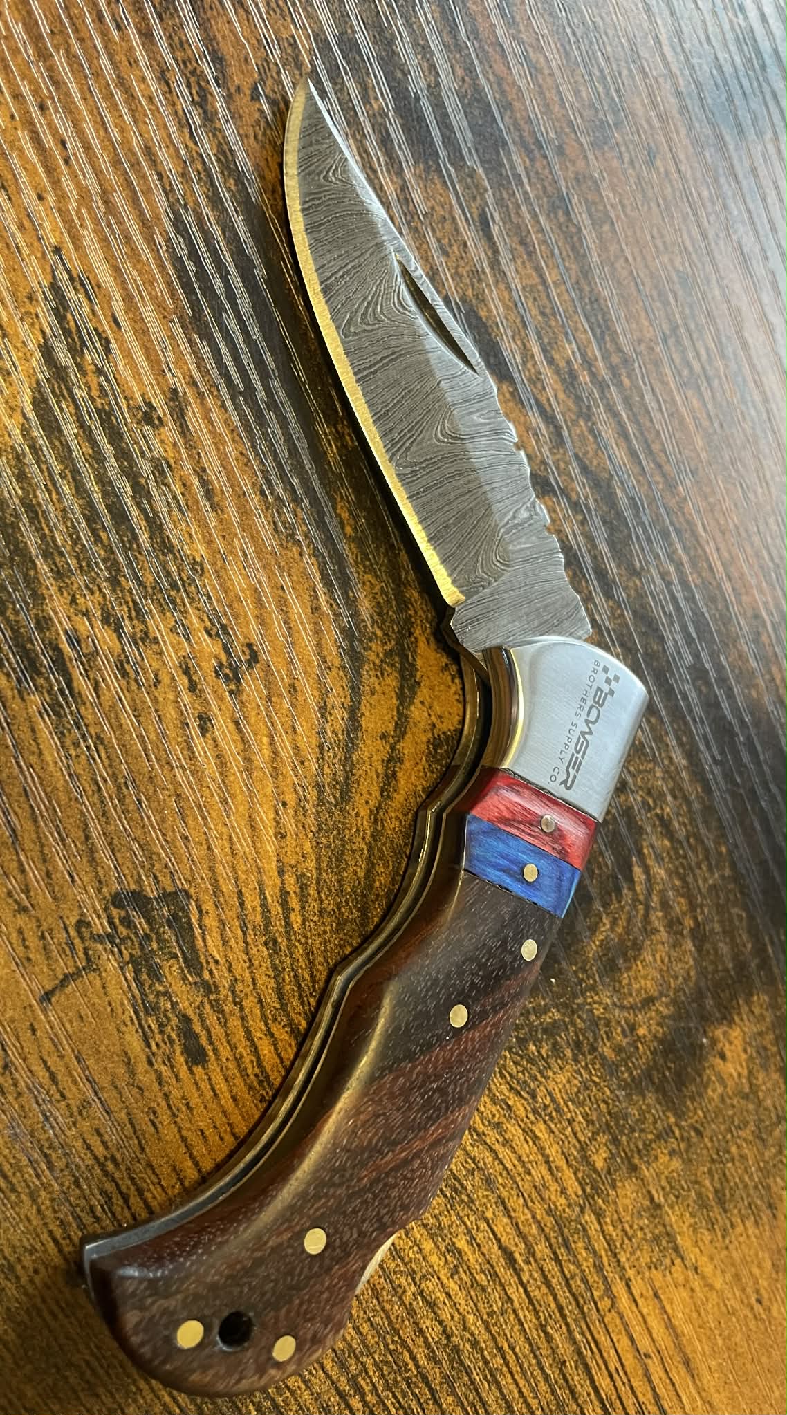 Damascus Pocket Knife
